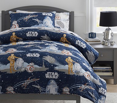 Stars Wars Pottery Barn purchases Kids Full Queen Bed 100% Organic Cotton Duvet Cover