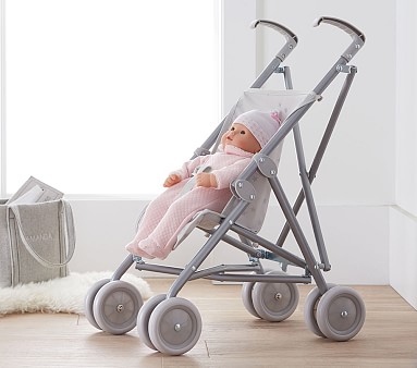 Grey Stars Umbrella Doll Stroller Baby Doll Acessories Pottery Barn Kids