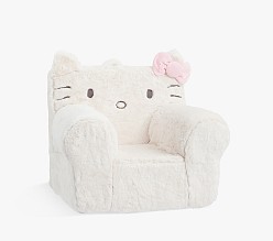 Hello Kitty® Ivory Faux-Fur Anywhere Chair®