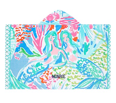 Lilly Pulitzer Mermaid Cove Hooded Beach Towel Pottery Barn Kids