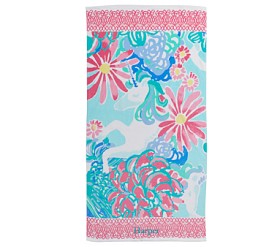 Lilly Pulitzer Unicorns In Bloom Kid Beach Towel | Pottery Barn Kids