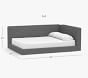 Cushy Upholstered Platform Corner Bed