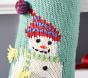 Snowman Merry &amp; Bright Christmas Stocking