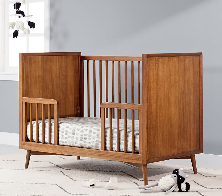 west elm x pbk Mid Century Convertible Baby Crib Pottery Barn Kids