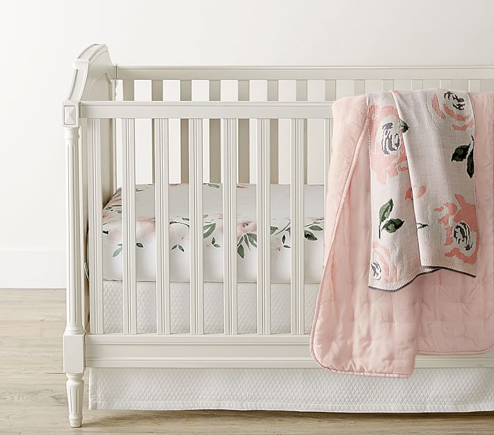 Meredith Picture Perfect Allover Floral Organic Crib Fitted Sheet Bundle Set of 2 Pottery Barn Kids