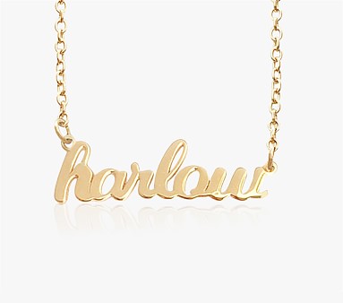 Tiny nameplate necklace cheap