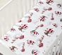 Black Santa Organic Flannel Crib Fitted Sheet