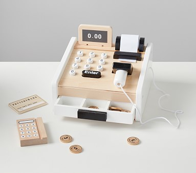 Bannor hotsell you wooden cash register with coins