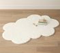 Machine Washable Faux Fur Nursery Cloud Shaped Rug