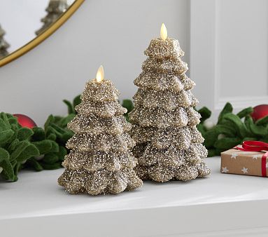 Glittered Pine Tree Candle 8