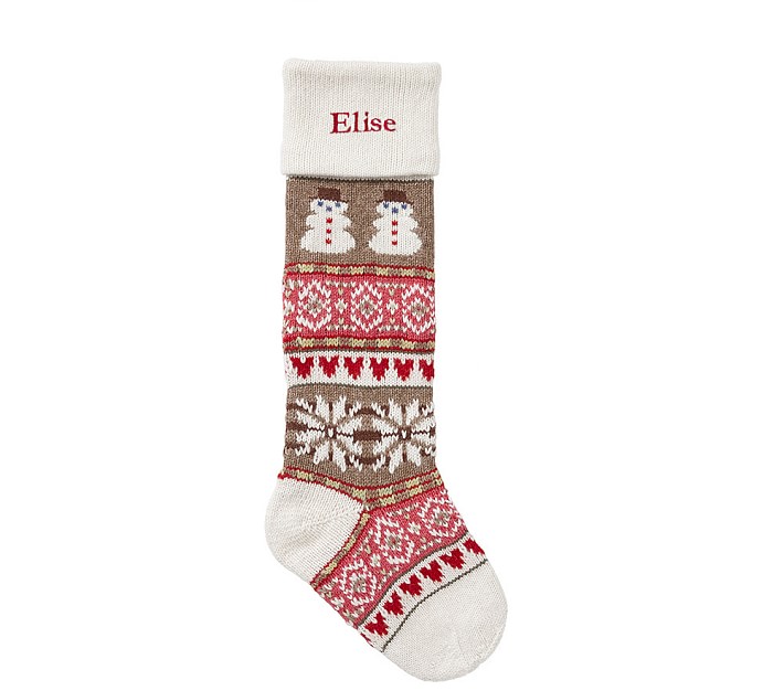 Snowman Classic Fair Isle Christmas Stocking