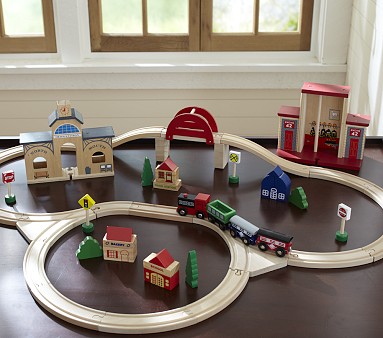 48 Piece Wooden Train Set