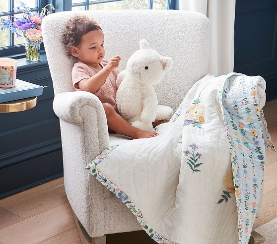 Minna Small Spaces Rocking Chair & Ottoman | Pottery Barn Kids