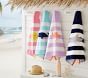 Flamingo Stripe Baby Beach Hooded Towel