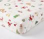 Holiday ABC Organic Crib Fitted Sheet