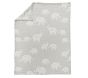 Jacquard Elephant Organic Muslin Baby Blanket