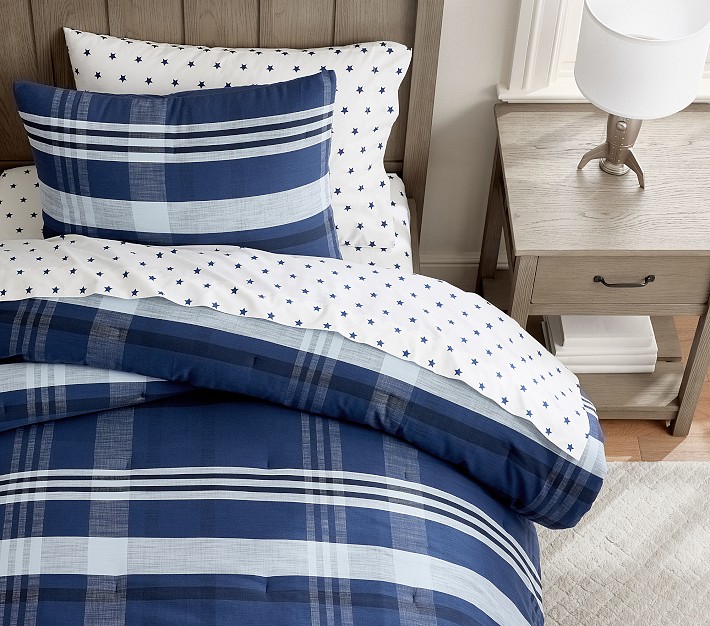 Lucas Plaid Comforter &amp; Shams