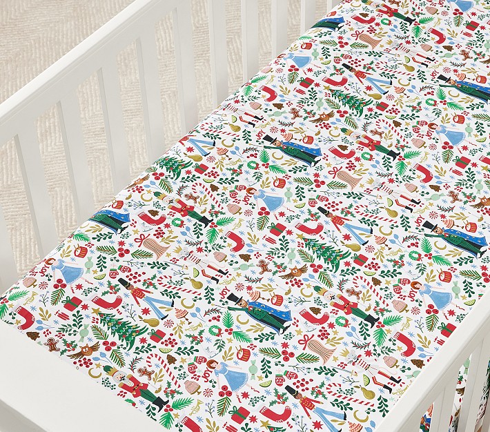 Rifle Paper Co. Nutcracker Crib Fitted Sheet