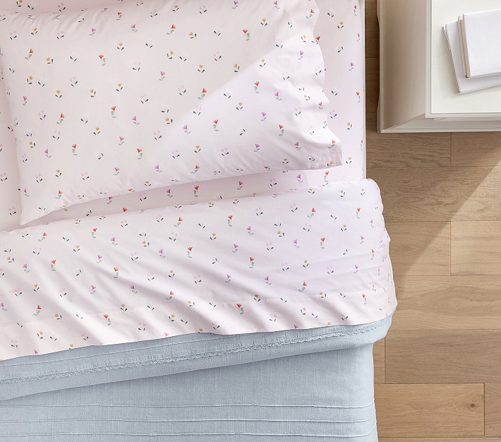 Aria Floral Organic Sheet Set