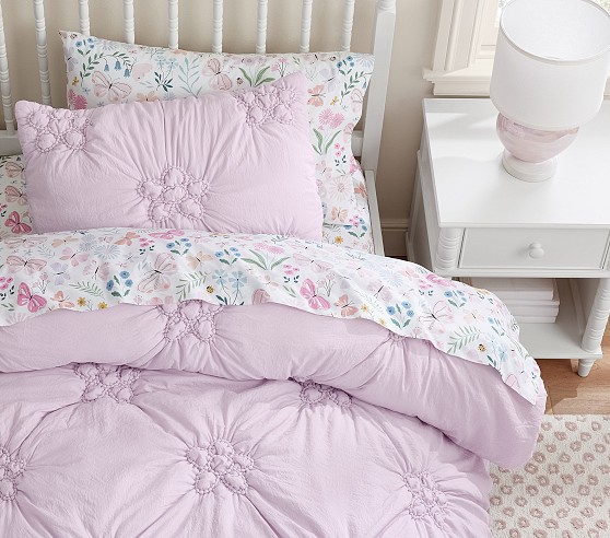 Textural Floral Comforter & Shams | Pottery Barn Kids