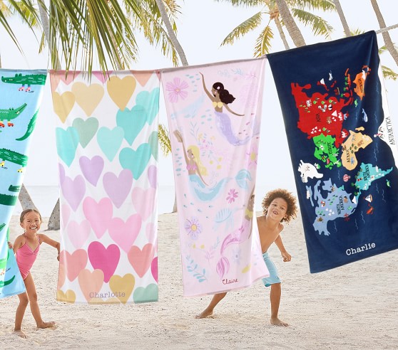 World Map Kid Beach Towel Pottery Barn Kids