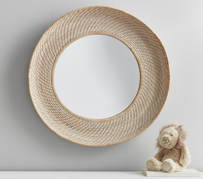 Quinn Natural  Round Mirror (29&quot;)