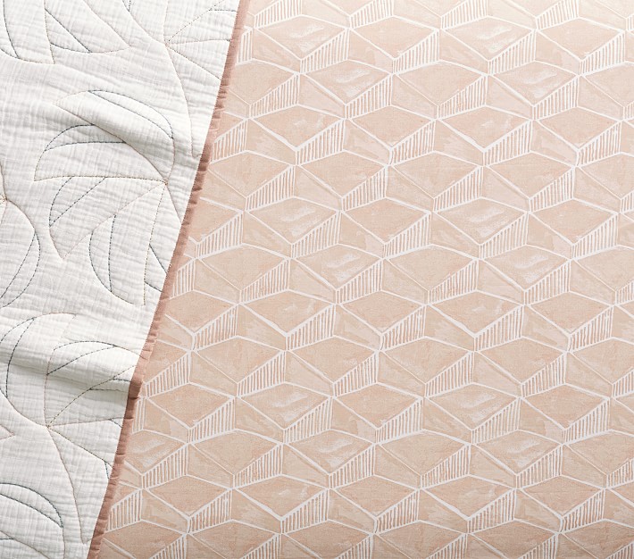 west elm x pbk Deco Geo Organic Crib Fitted Sheet Pottery Barn Kids