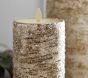 Flicker Flameless Sugared Birch Candle Pillars