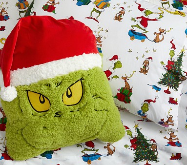 Set Of deals 3 Dr. Seuss The Grinch Max And Cindy Lou Christmas Throw Pillows Soft NEW