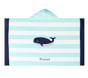 Whale Stripe Kid Beach Hooded Towel