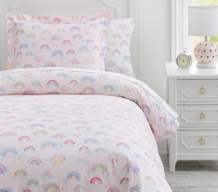 Rainbow Cloud Organic Duvet Cover &amp; Shams