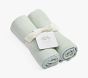 Two-Tone Organic Muslin Towel Set of 2