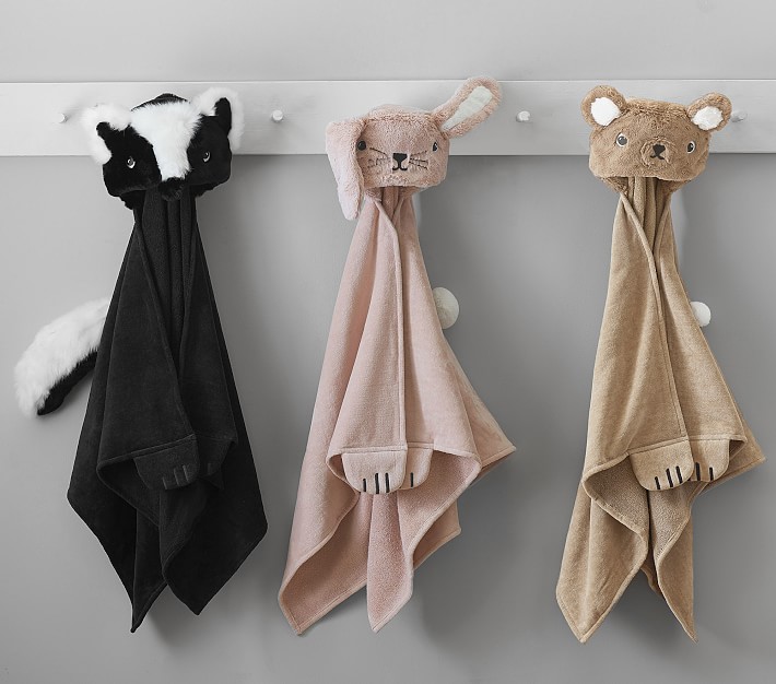 Woodland Animal Kid Hooded Towel Collection