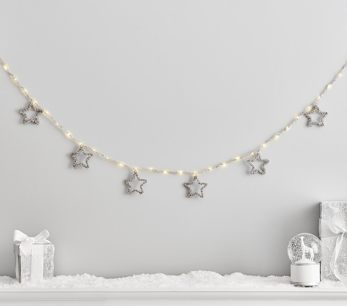 Light Up Star Beaded Garland