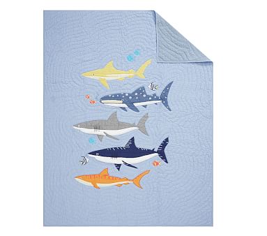 Potterybarn Kids Beach top Car Shark Theme 4 pc Twin Set Kids