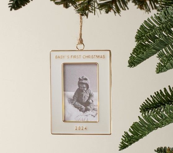 Baby's First Enamel Frame Ornament