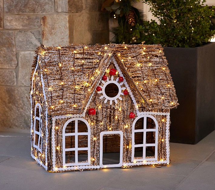 Light up gingerbread hot house