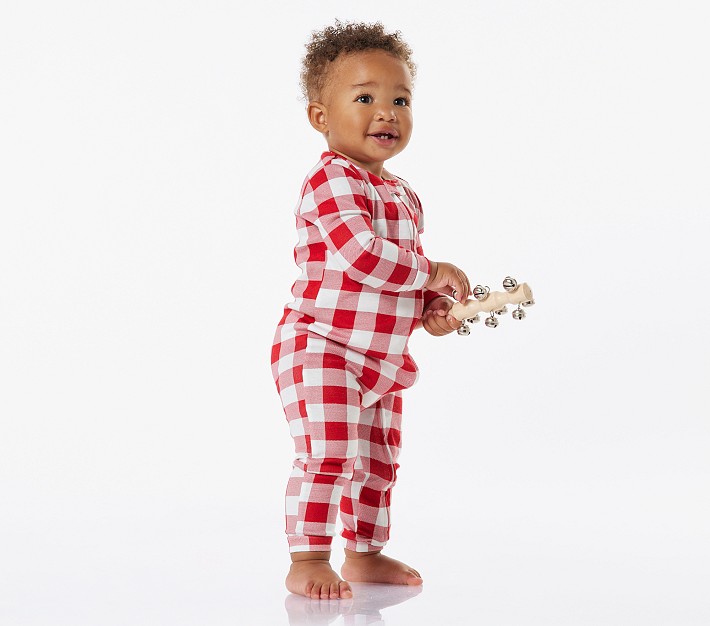 Holiday Silky Tencel Check Baby Pajama