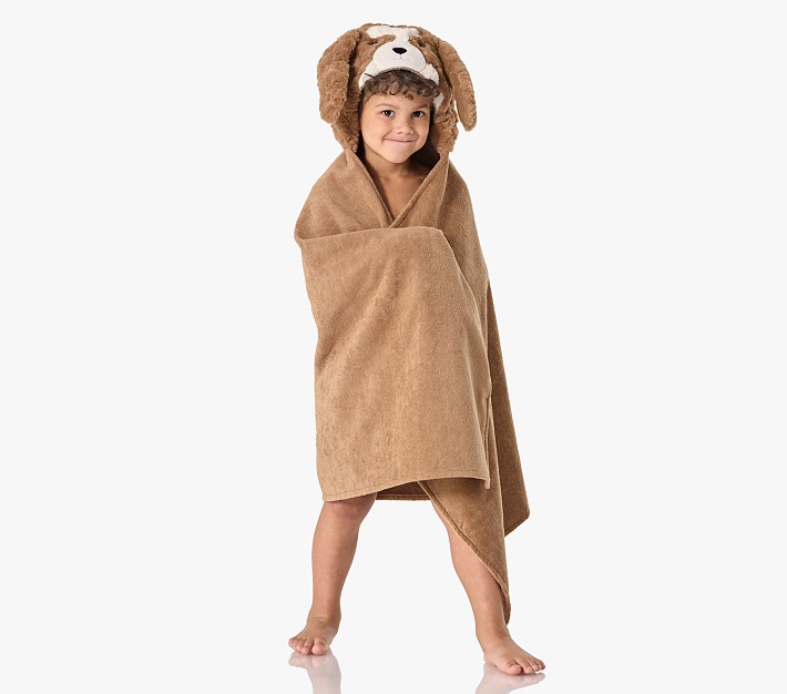 Jack Spaniel Faux Fur Kid Hooded Towel