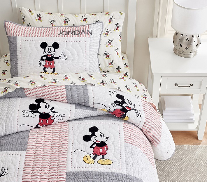 Disney Mickey Mouse Patchwork Quilt &amp; Shams