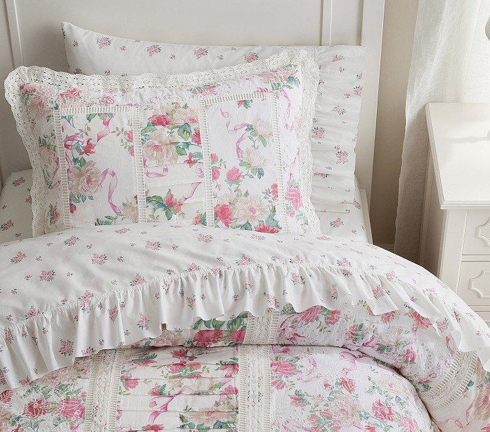 LoveShackFancy Cabbage Rose Quilt &amp; Shams