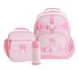 Mackenzie Bright Pink Seersucker Backpack &amp; Lunch Bundle, Set of 3