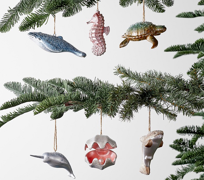 Under The Sea Mercury Ornaments, Set Of 6