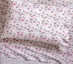 New Pottery Barn Teen Hello Kitty Christmas Sheet deals Set no fitted