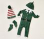 Santa's Helper Pajama, Hat and Bootie Set