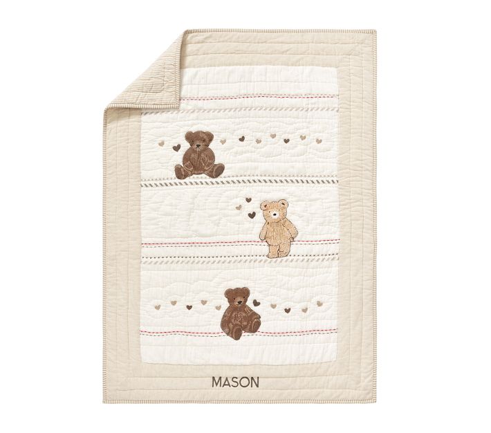 Infant Baby Boy Teddy selling Bear Quilt