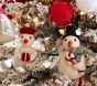 Snowmen Felted Wool Ornaments, Set of 6