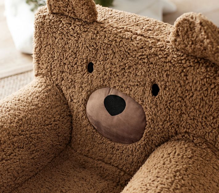 Kids Anywhere Chair Caramel Sherpa Bear Pottery Barn Kids