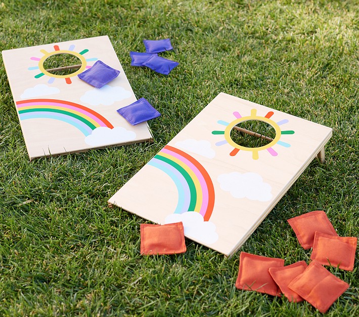 Rainbow Sun Cornhole Game Set