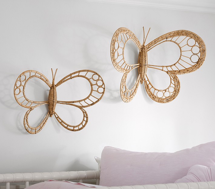 Rattan Butterflies, Set of 2